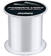 RUNCL Fluorocarbon Fishing Line, PowerFluoro Clear Fishing Leader Line - Virtually Invisible, Fas...
