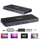 iVANKY 14-in-1 FusionDock Pro 1+ for M2/ M3/ M4/M5 MacBook DisplayLink Docking Station with 180W ...