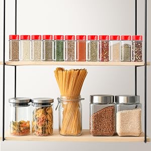 Spice Jars in kitchen