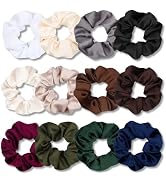 IVARYSS Scrunchies for Hair Sleep, Premium Satin Soft Than Silk for Women Curly Hair, Cute Bands ...