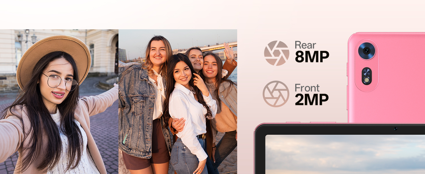 2MP front and 8MP rear camera tablet
