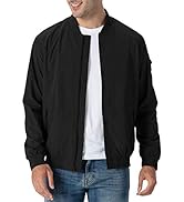 Rdruko Men's Lightweight Bomber Jacket Causal Fashion Stylish Windbreaker Light Jacket