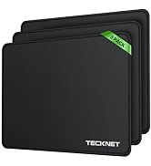 TECKNET 3 Pack Mouse Pad with Anti-fray Stitching, Waterproof Surface & Non-Slip Rubber Base with...