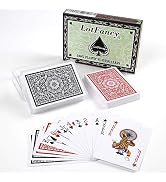 LotFancy Waterproof Plastic Playing Cards - 2 Decks of Cards with Plastic Cases, Black & Red, Pok...
