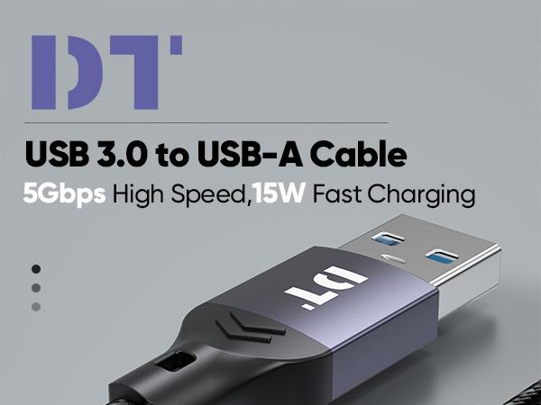 USB A to USB A Cable 10ft