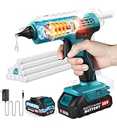 100W Cordless Hot Glue Gun Kit 20V Battery Powered(Battery Included), Wireless Glue Gun Rechargea...