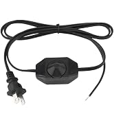 RTNLIT Lamp Dimmer Switch with Cord, 1.4m/4.59 Feet Extension Power Cable for Halogen and Incande...