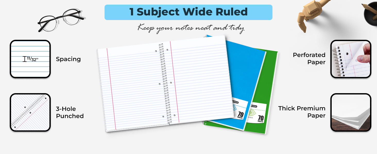 1 Subject Wide Ruled