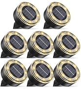 vighep Mini Outdoor Solar Lights,8 Pack Solar Garden Light for Outside IP65 Waterproof, 8 LED Dis...