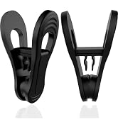 TOFIIGREM Black Hanger Clips 60 PCS, Multi-Purpose Plastic Clips Perfect for Plastic Hangers Velv...