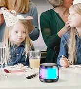 NOTOKA Mini Portable Bluetooth Speakers Wireless,TWS Pairing Small Bluetooth Speaker,with Lights ...