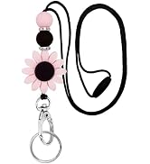 BIHRTC Teacher Breakaway Lanyards Breakaway Lanyard Necklace Soft Comfortable Silicone Beaded Ret...
