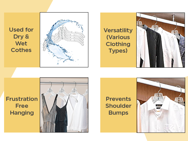 5501 Clear Plastic Hangers Premium A+ Content mobile image showing Crystal Cut Plastic Hangers