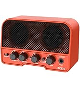 LEKATO Mini Guitar Amp Rechargeable Electric Guitar Amplifer 5W, Clean/Overdrive Channels,Portabl...