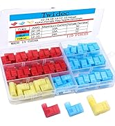 Twidec/110Pcs Nylon Flag Spade Female Insulated Terminals 22-18 18-14 12-10 Gauge Quick Disconnec...