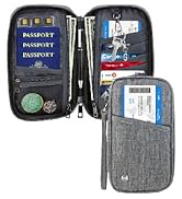 GAUENEEN Passport Holder Family, Travel Document Organizer with RFID, Portable Passport Cover Cas...