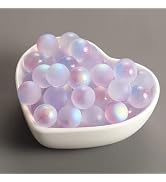 10Pcs Purple Glass Marbles Luminous Glass Ball 12MM Colorful Decor Vase Filler Fish Tank Home Dec...