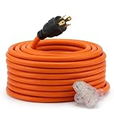 PLIS NEMA L14-30P to 4X 5-20R/5-15R Female Receptacles, 10 AWG Heavy Duty Locking Generator Adapt...