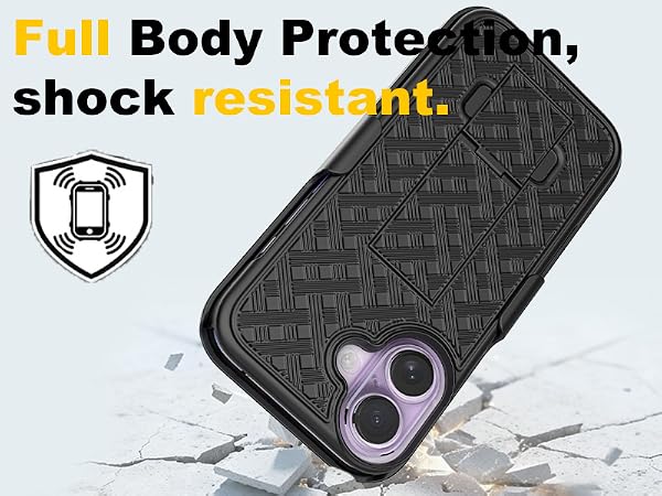 Ailiber Compatible for iPhone 17 Case Holster with Screen Protector