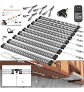 EBD LED Under Cabinet Lighting for Kitchen Built-in Adjustable Cable & Mid Input Jack Bookshelf P...