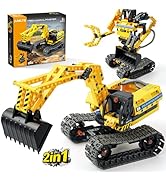 Jumlys STEM Building Toy for Kids Boys Girls Age 5, 6, 7, 8, 9, 10, 11, 12 Years Old, 2 in 1 Exca...
