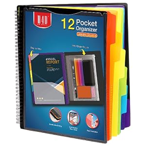 spiral 12 pocket multi subject folder project organizer 02