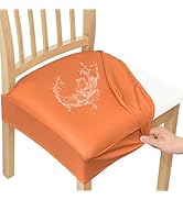 Smiry Waterproof Pu Leather Seat Covers for Dining Room Chairs Set of 4, Stretch Fit Removable Wa...