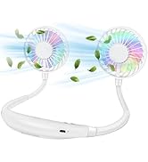 YALTOON Neck Fan, Hand Free Portable Neck Fans For Women, Kids, and Men, 3 Speed Adjustable Hangi...