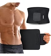 Ohuhu Waist Trimmer, Adjustable Neoprene Ab Trainer Belt for Back Support, Sweat Wrap, Sweat Enha...