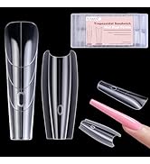 Plman 240 PCS Sandwich Nail Dual Forms, Nail Extension Kit for Beginner & Professional, 14 Sizes ...