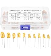 100pcs 16V Voltage 1uF-100uF Tantalum Capacitors Set Assorted Kit with Box for Electronic Profess...