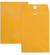 6x9 Clasp Envelopes - 20 Pack, Goefun Brown Yellow Manila Envelopes 6x9, 100GSM Heavy Kraft Paper...