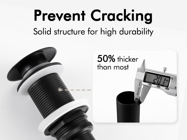 bathroom sink drain, thicker tubing