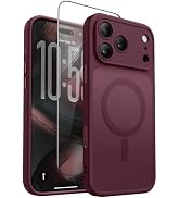 GolbinBox Magnetic & Shockproof for iPhone 17 Pro Case Wine Red | Compatible with MagSafe,Full Ca...