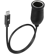 Sinloon USB C to Car Cigarette Lighter Cable 9V Car Cigarette-Lighter Socket Female Converter Pow...