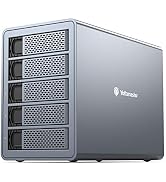 Yottamaster 5 Bay Hard Drive Enclosure Daisy Chain, 10Gbps Type-C External HDD SSD Storage Enclos...