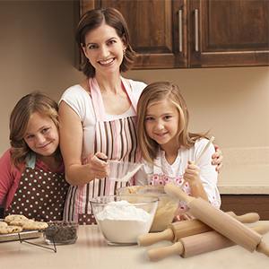 use these little rolling pins to make delicious food with your kids