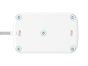 surge protector power strip flat plug