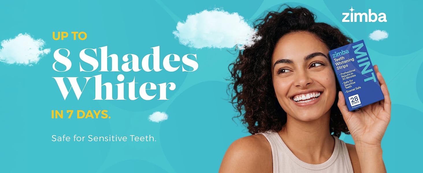 Up to 8 shades whiter in 7 days