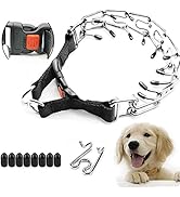 Supet Dog Prong Collar, Adjustable Dog Training Collar with Buckle for Small Medium Large Dogs(Pa...