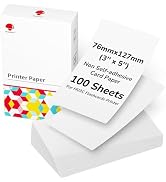 Phomemo 3"x5" Thermal Card Paper for M03C Flashcards Printer, No Self-Adhesive Flashcard Paper fo...
