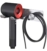 FLE Hair Dryer Holder Wall Mounted, Stainless Steel Self Adhesive Blow Dryer Holder Rack for Dyso...