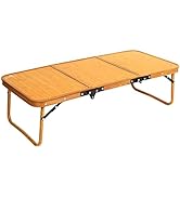 ROCK CLOUD Portable Camping Table Ultralight Camp Table Foldable 3-Folding Beach Table for Campin...