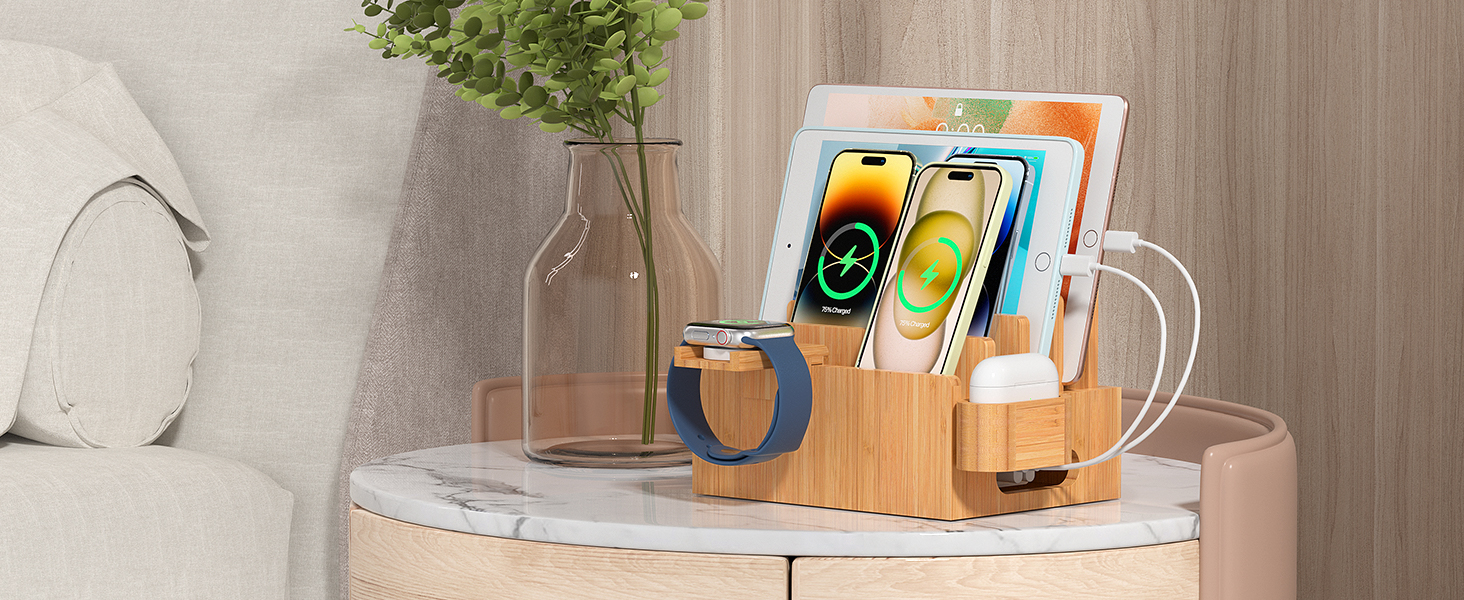 Bamboo Charging Dock