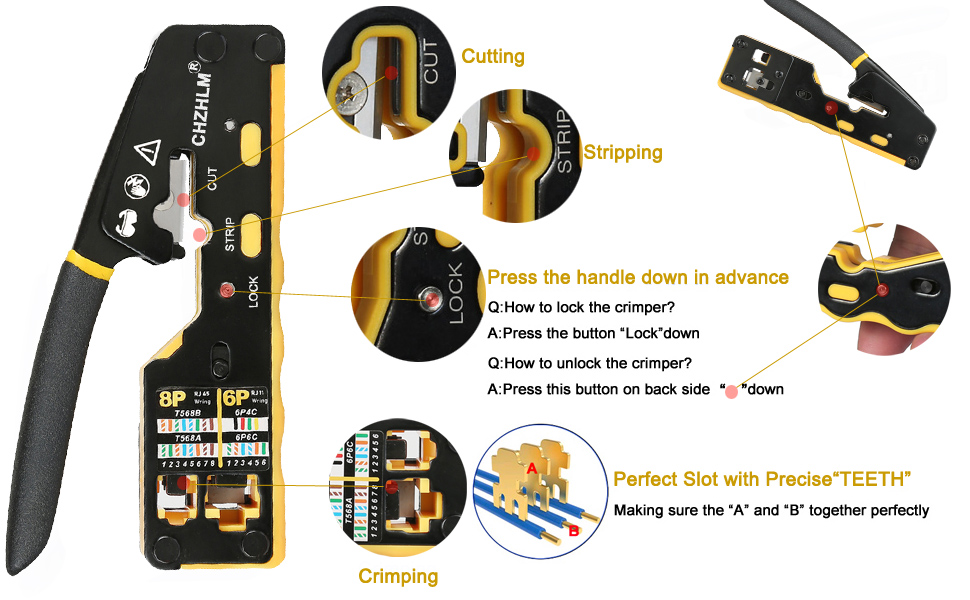 rj45 pass through crimper