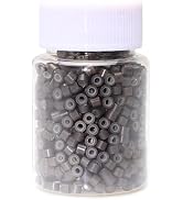 NIACONN 1000pcs Microlink Beads 4mm Silicone Lined Hair Tinsel Beads Micro Link Rings for Hair Ex...