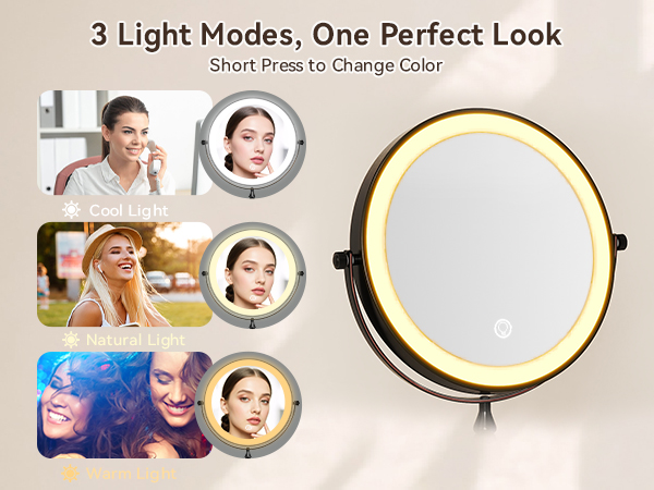 lighted make up mirror