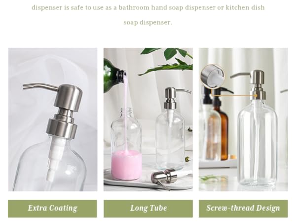 Hand Soap Dispenser glass soap dispenser with pump soap dispenser Dish Soap Dispenser for Kitchen