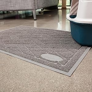 Pawkin cat litter mat and litter box