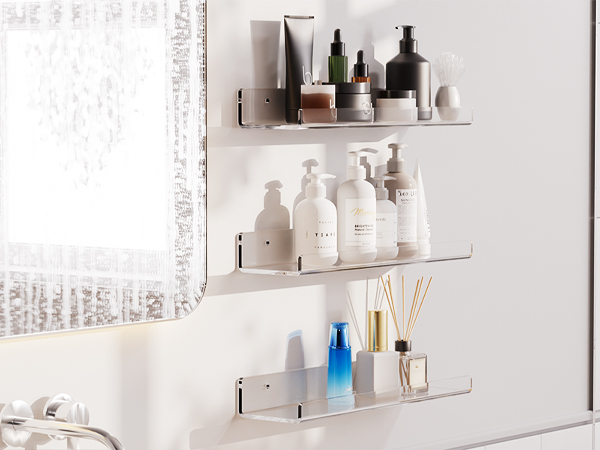 clear wall shelves